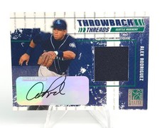 2003 Donruss Elite - Alex Rodriguez - Throwback Threads - Patch Auto - SP #/10