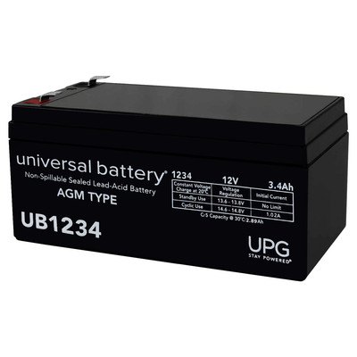 UPG UB1234ALT2-12 volt 3.4 Ah SLA Battery