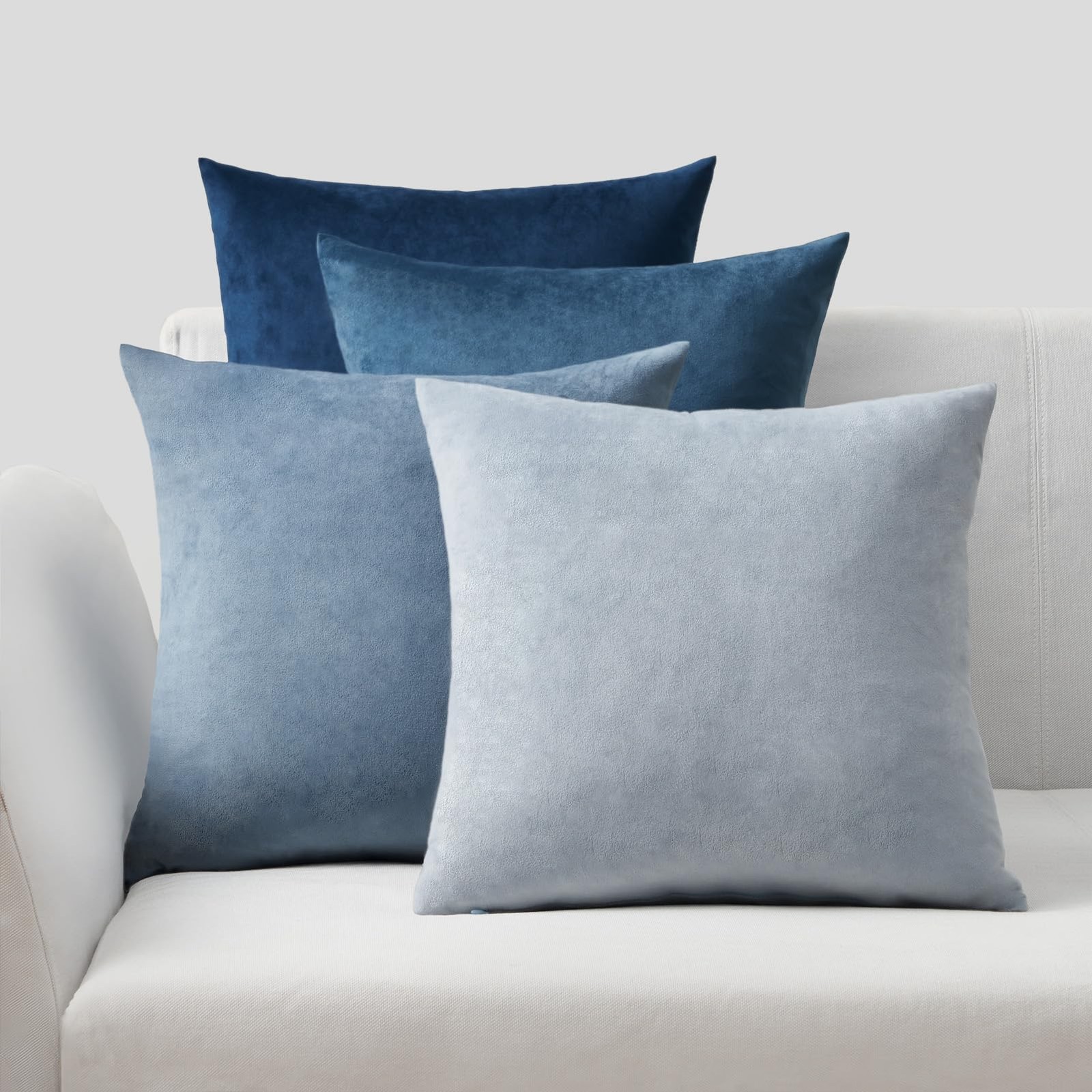 Topfinel Federe Cuscini In Velluto Per Divano Marroni 40x40 Set 4 Pezzi