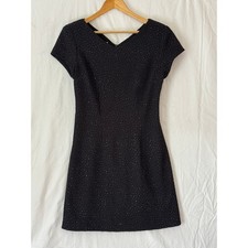 VTG David Warren Little Black Dress Sparkle Size 10