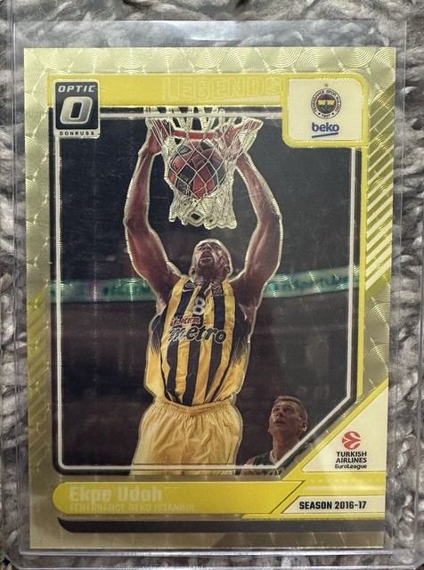 2024-25 Donruss Optic Euroleague Basketball Ekpe Udoh Gold Vinyl #1/1