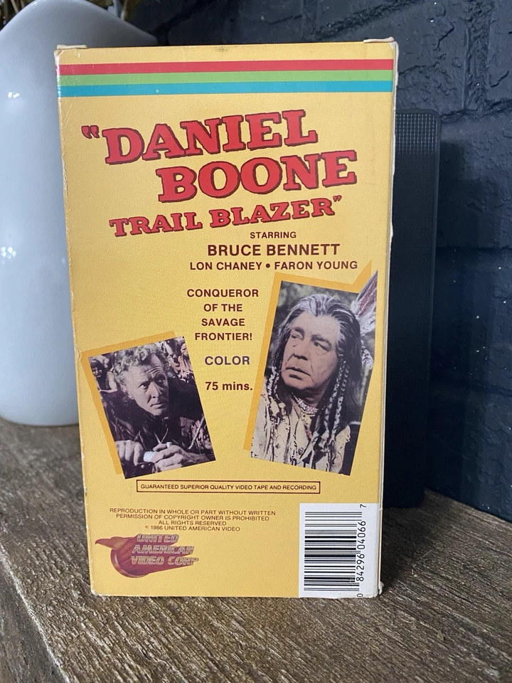 Daniel Boone Trail Blazer VHS 1986 Bruce Bennett, AMAZING ARTWORK Vtg HTF OOP - Image 4 of 4