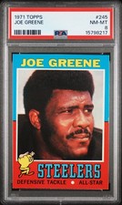 1971 Joe Greene Pittsburgh Steelers Rookie RC Topps #245 PSA 8 🔥