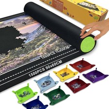 Puzzle Mat Roll Up with 8 Sorting Trays  Storage Gift Box, Large 46x26 Inch ...