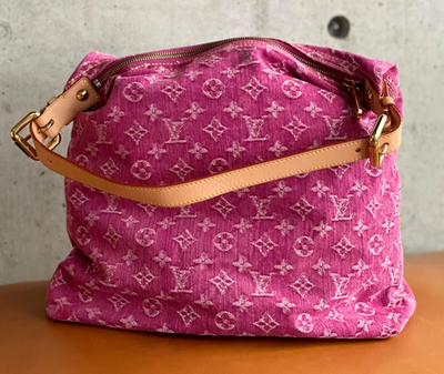 Louis Vuitton Pink Monogram Denim Baggy GM Shoulder Bag M95210