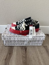Converse Comme des Garçons PLAY Chuck 70 Low Top Black Red Heart Sneaker A01795C