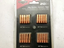 Vaper 41191 Mig Welder Contact Tips  (5) .023", (5) .030", (5) .035" (5) .045"
