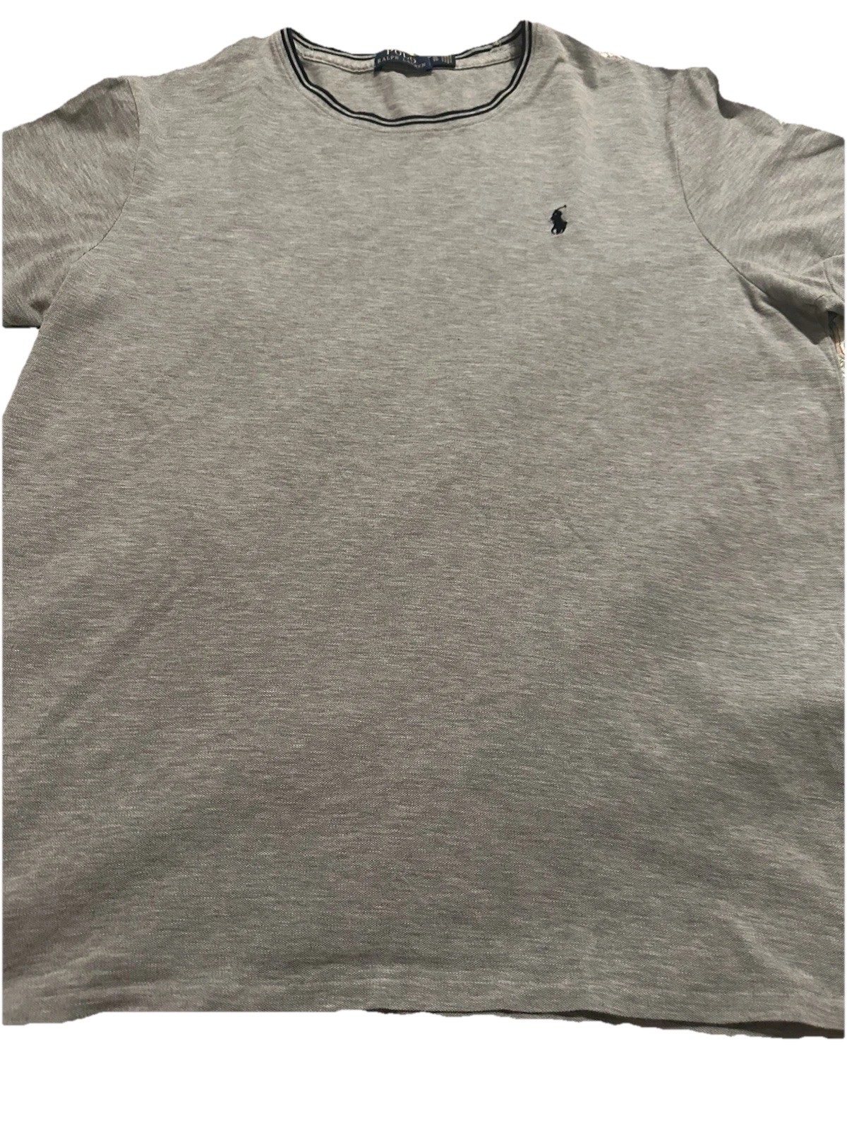 2 Polo Ralph Lauren XL grigio e blu navy colletto a contrasto manica corta blu pony