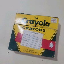 Vintage Crayola Crayons 64 Count Built in Sharpener Retired Colors Collectible