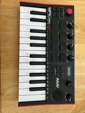 Akai MPK Mini MK3 25 Key Electronic Keyboard - Black And Red With Case