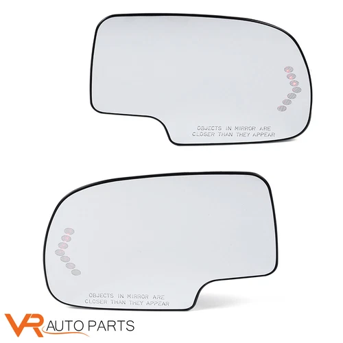fit for Chevy GMC Cadillac Side Heated Glass Mirror w/ Turn Left Signal & Right