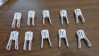 Lot of 10 - #10V White 2 Pull Reversible Sliders for Vislon zipper YKK New