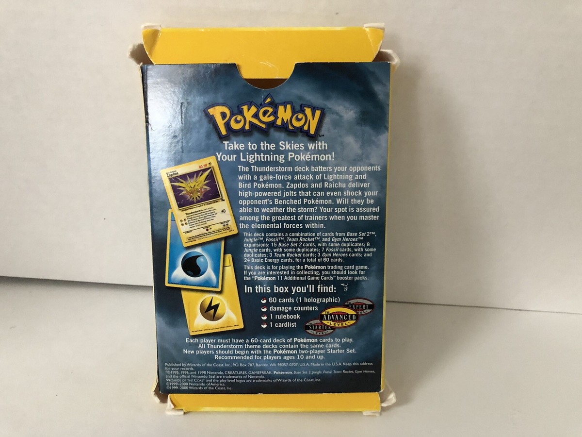 Pokemon Thunderstorm Theme Deck Original Box Only | eBay