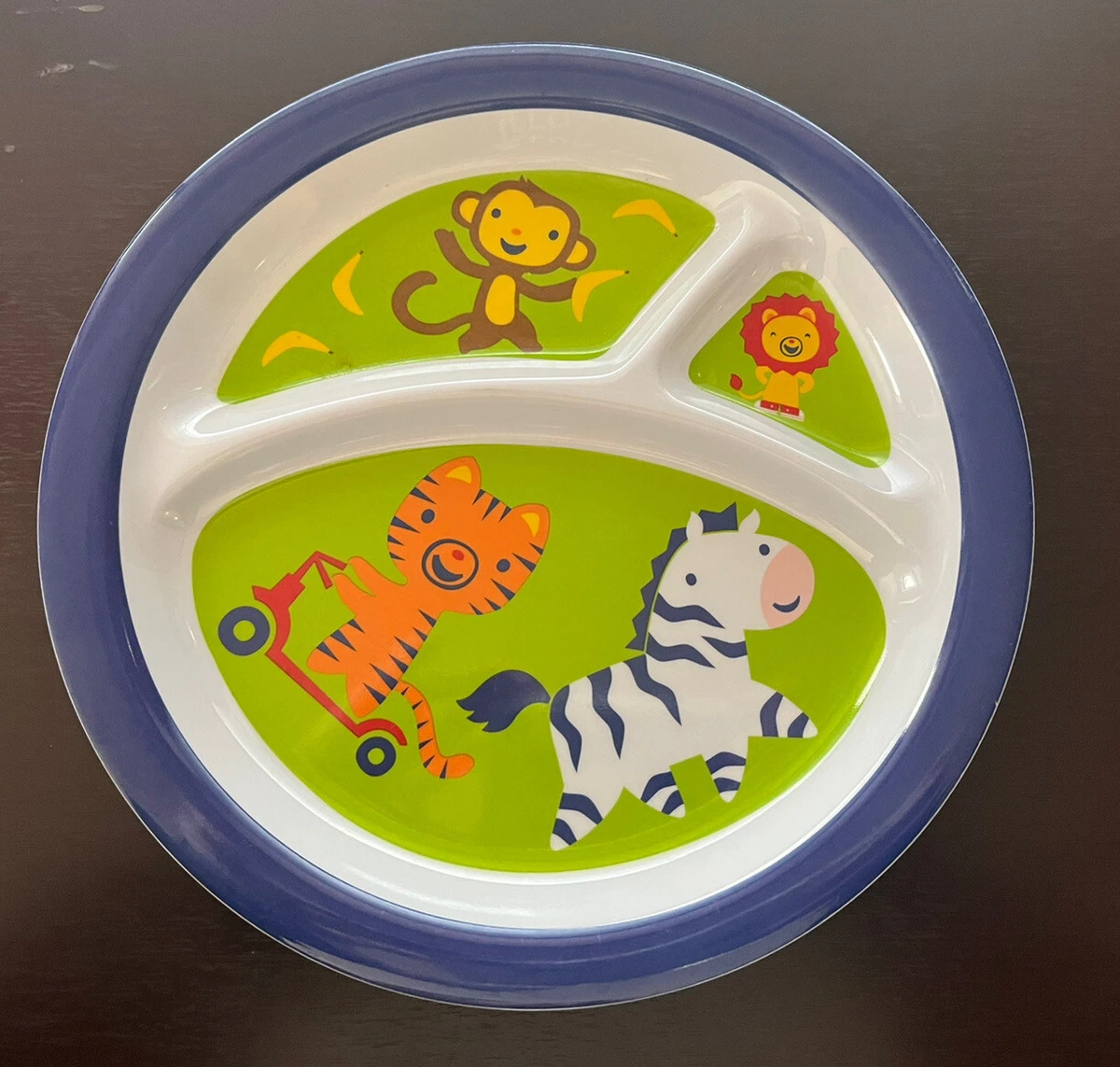 Buy Small Melamine Bowl - Green - Jungle Animals Print