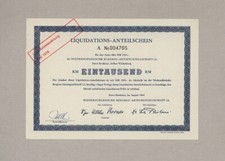 Dolnośląskie Górnictwo AG i.L. - Essen-Bredeney - akcjonariusz, 1000 RM, 1964