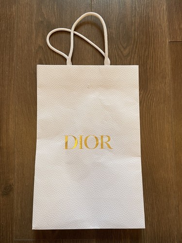 Dior Gift Bag 10 X 15 X 5 Inches White Gold Large Designer Collection