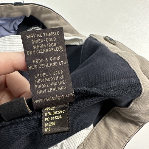 Rodd and Gunn Cotton Straight Fit Mens Pants Navy Blue 36 (actual: 38x32) Italy - Picture 12 of 17