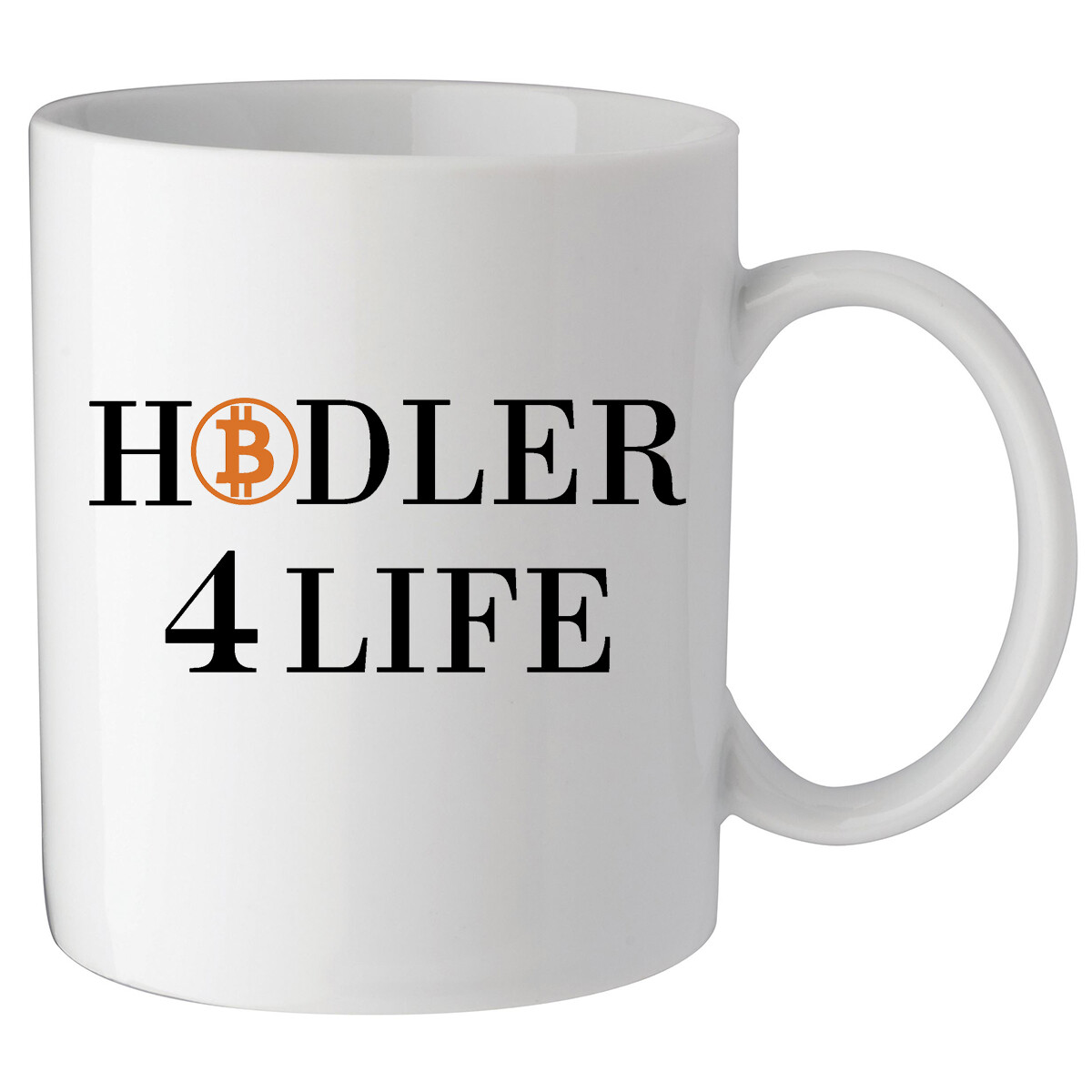 Hodler For Life Slogan Crypto Logo Custom Made Ceramic Coffee Tea Mug Cup  White