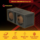 Dual 12 Inch Subwoofer Box, High-Performance Vented Speaker Enclosure, Black