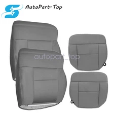 For 04-2008 Ford F150 STX XL XLT Cloth Seat Cover Front Bottom & Lean Back Gray