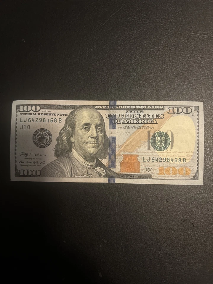 $100 Bill (One Hundred Dollar Bill) – Lightly Circulated- 2009A Series - Image 3 of 4