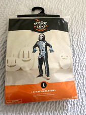 Hide and EEK Boutique Kids X Ray Skeleton Halloween Costume Size Large 12-14 