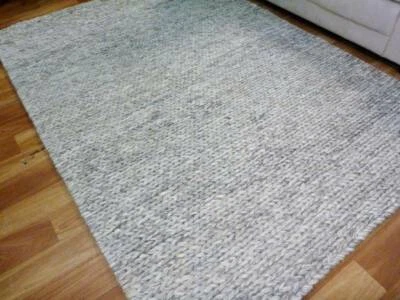Chunky Handwoven Braided Weave Deluxe Wool Art Silk Floor