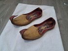 VINTAGE ARABIAN PERSIAN GENIE LEATHER HANDMADE EMBROIDERED CURLED CURL TOE SHOES — photo 1
