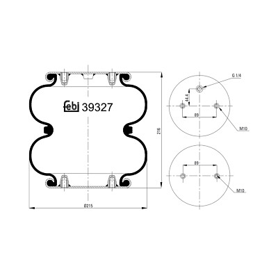 FEBI Luftfederbalg  Meritor (ROR) 39327