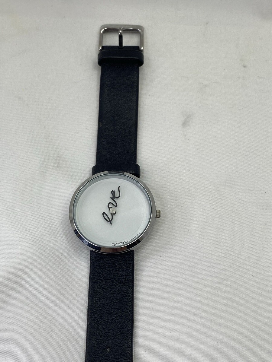 BCBG MAXAZRIA Womens Love Watch. Used Needs Battery. Black 