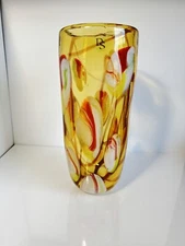 Large Amber Floral Design Art Studio