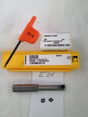 5 NEW KENNAMETAL CDHBS4T002 CARBIDE INSERTS W/ WIDIA BAR CSBI2503751255R -E24-