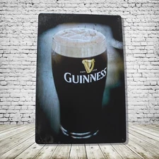 Guinness Beer Vintage Style Tin Metal Bar Sign Poster Man Cave Collectible New
