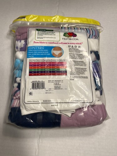 fruit of the loom girls hipsters underwear briefs 18 pairs size 14 - Picture 5 of 6