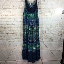 BILA Women's LG Jewel Tones Crochet Front Sleeveless Maxi Dress Long