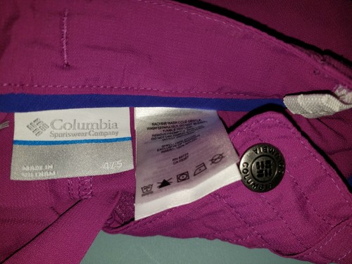 Girls Columbia Silver Ridge Plaid Skort Size 4 5 Berry Purple Adjt Waist Wicking - Picture 7 of 8