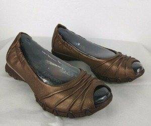 skechers peep toe flats