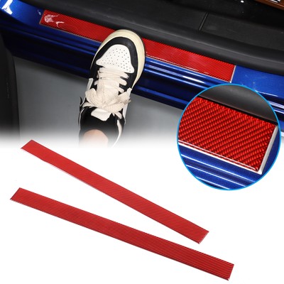 Red Carbon Door Sill Scuff Plate Guard Sills Trim Für Maserati Ghibil 2014-22