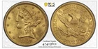 PCGS Certified 1907 Liberty Head $5 Gold Half Eagle Coin MS64