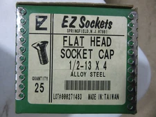 (25) 1/2-13 X 4" Flat Head Socket Cap Screws NEW!!! Free Shipping