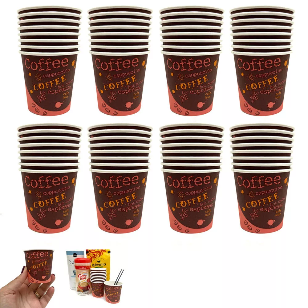 100 count 4 oz. Paper Cups Small Disposable Hot Coffee Espresso Mouthwash  Cup