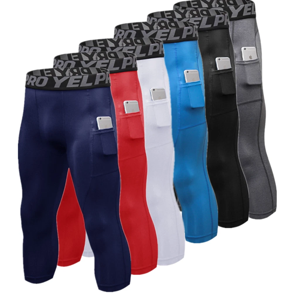 Mens 3/4 Compression Pants Base Layer Sports Leggings Gym Training Jogger
Opens in a new window or t