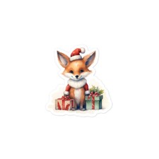 Fox Christmas Sticker