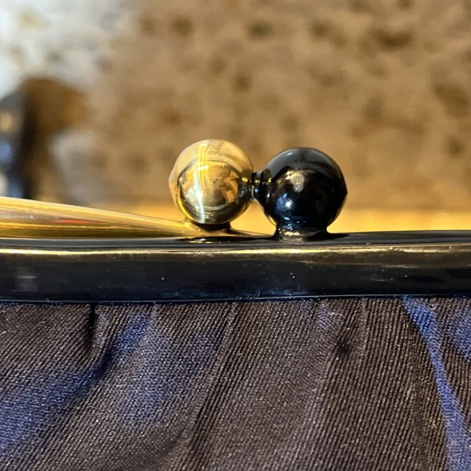 Vintage 1950's 60's Twifaille by Rosenfield Navy Blue Evening Clutch - Image 4 of 4