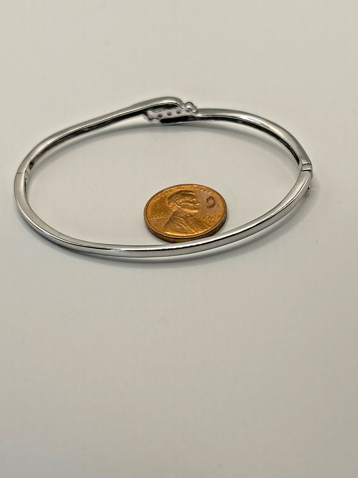 Vintage Solid .925 Sterling Silver Bangle Bracele… - image 2