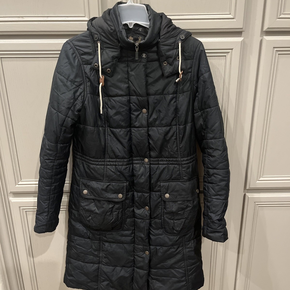 BARBOUR BEACON BRANDS SOUTH SHIELDS US 10 Black HAMBLE QUILT COAT - Main Image