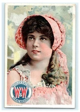 Wheeler & Wilson Sewing Machine Woman Pink Bonnet A.M Corser Putney Vermont 
