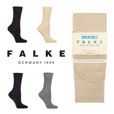 Women's Falke Socks Sensitive New York Lyocell Gentle Grip in 4 Colours - 1 Pair