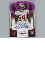 2013 Panini Crown Royale NICK MOODY RC RED HOLOFOIL AUTO #177 49ERS /10 FSU