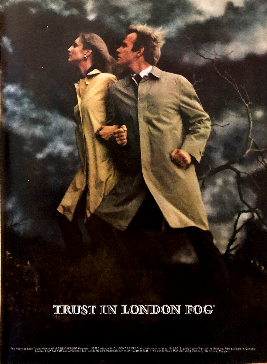 LONDON FOG POOLE & LADY POOLE MAINCOAT—STORMY WEATHER—1960s